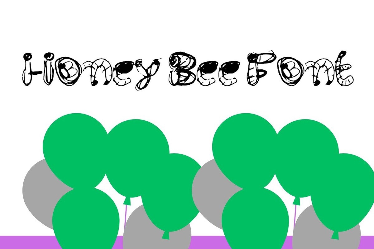 Schriftart Honey Bee