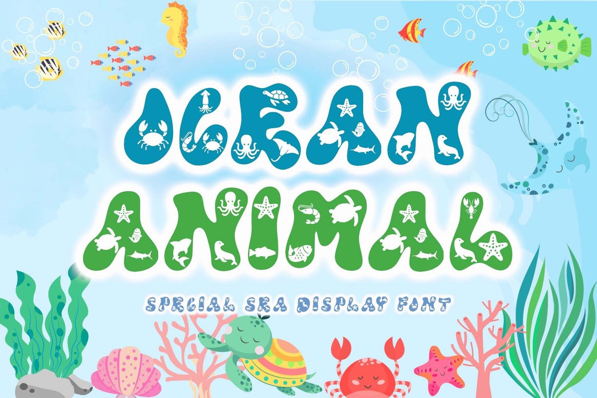 Schriftart Ocean Animal