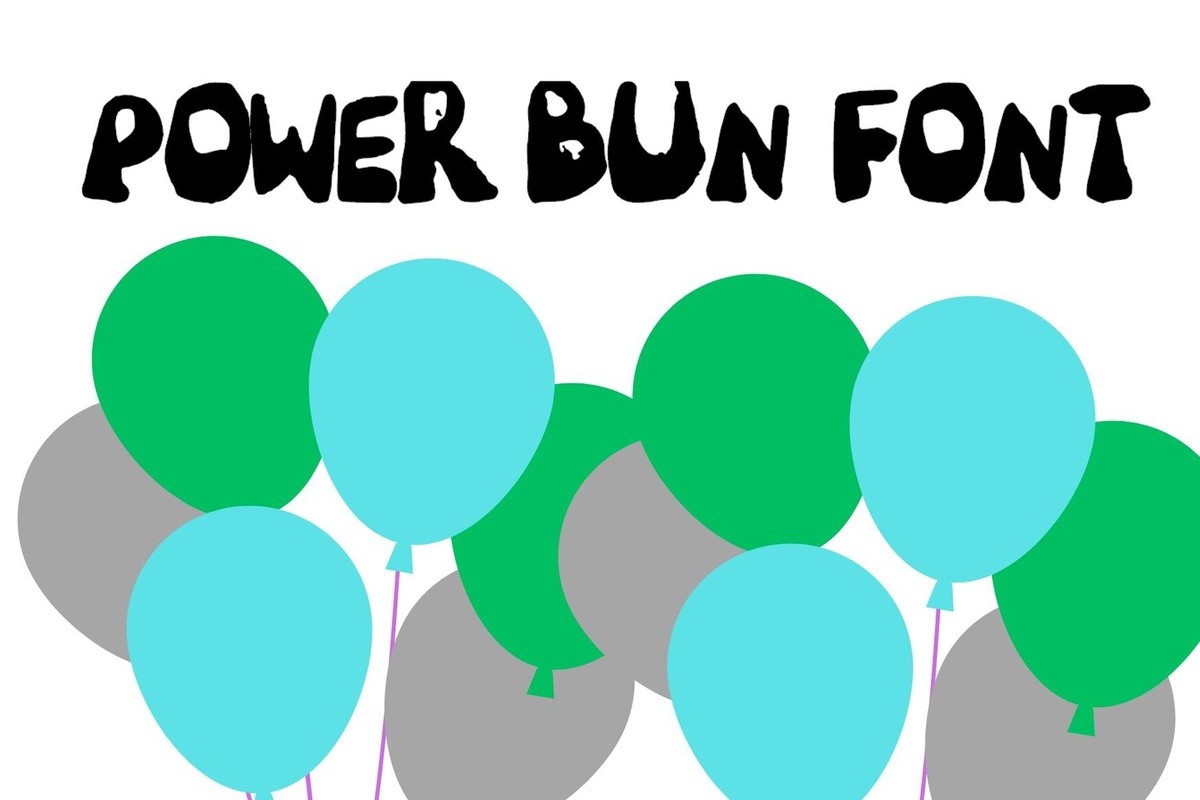 Schriftart Power Bun