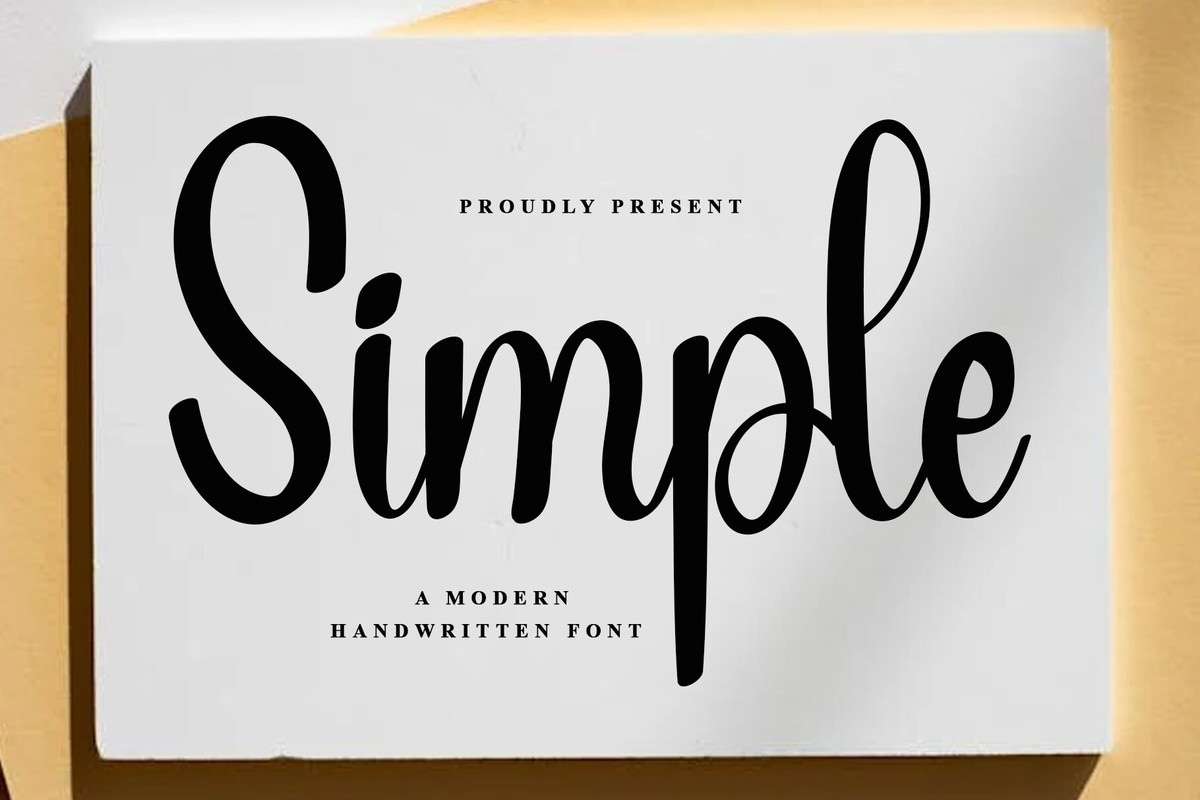 Schriftart Simple