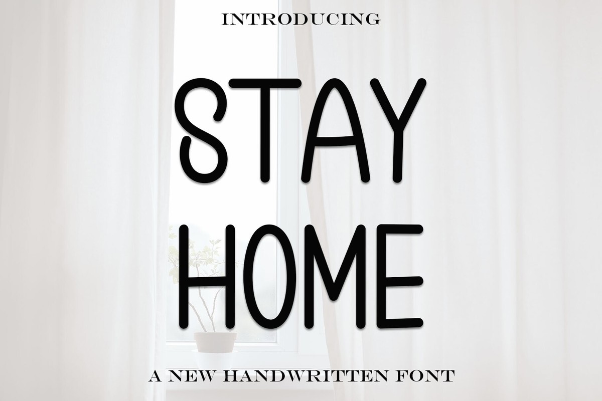 Schriftart Stay Hоme