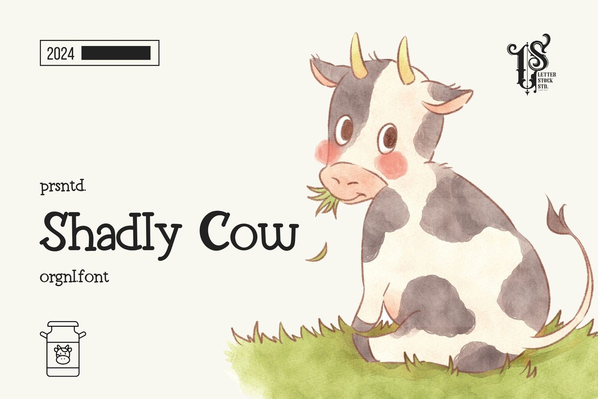 Schriftart Shadly Cow