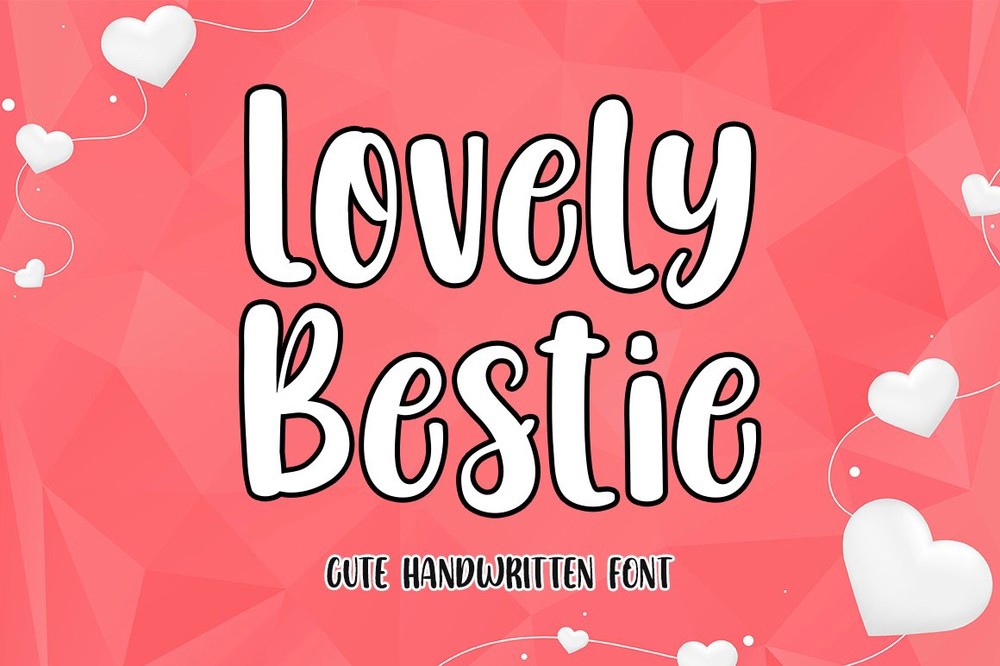 Schriftart Lovely Bestie