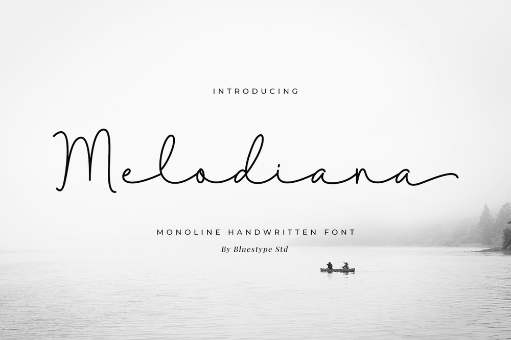 Schriftart Melodiana