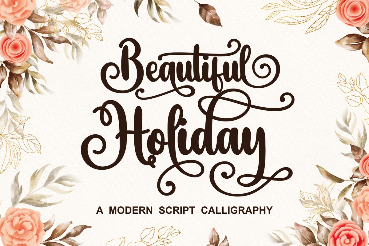 Schriftart Beautiful Holiday