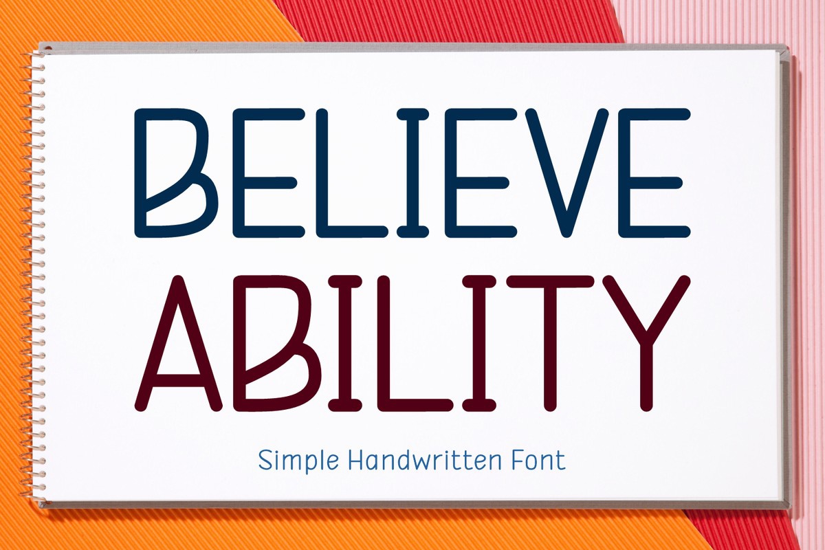 Schriftart Believe Ability