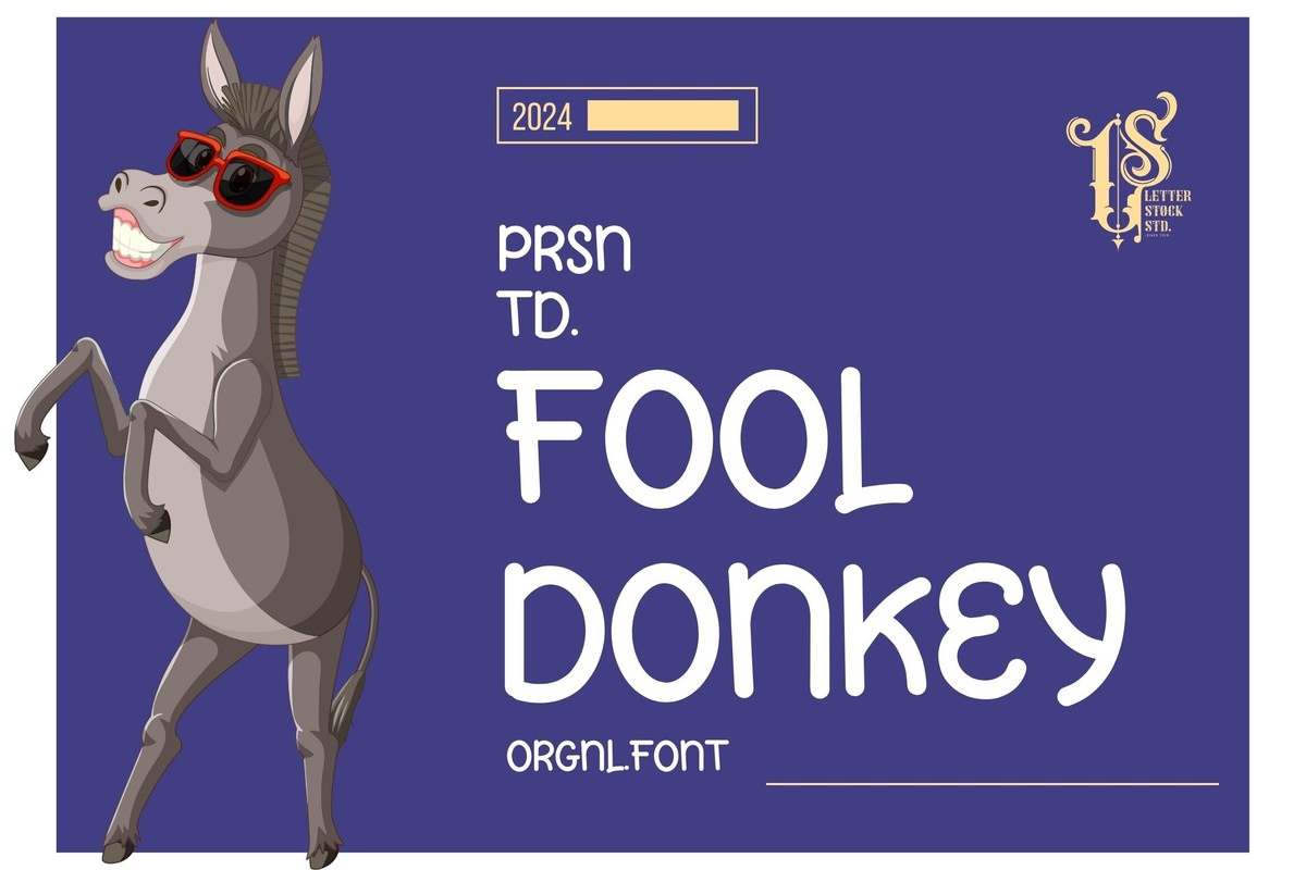 Schriftart Fool Donkey