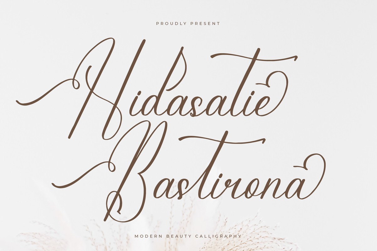 Schriftart Hidasatie Bastirona