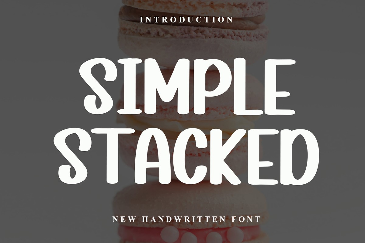 Schriftart Simpel Stacked