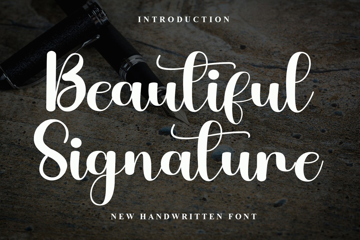 Schriftart Beautiful Signature