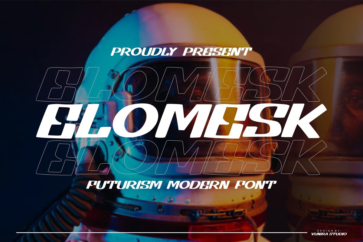 Schriftart Elomesk