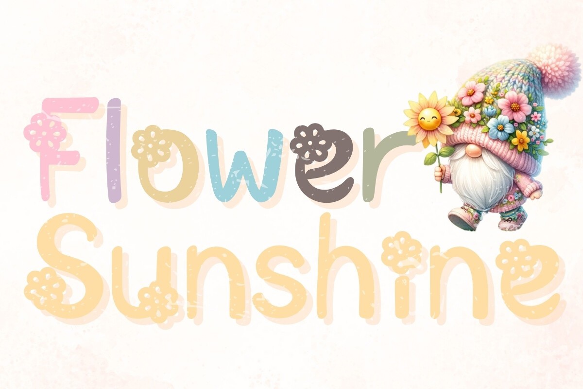 Schriftart Flower Sunshine