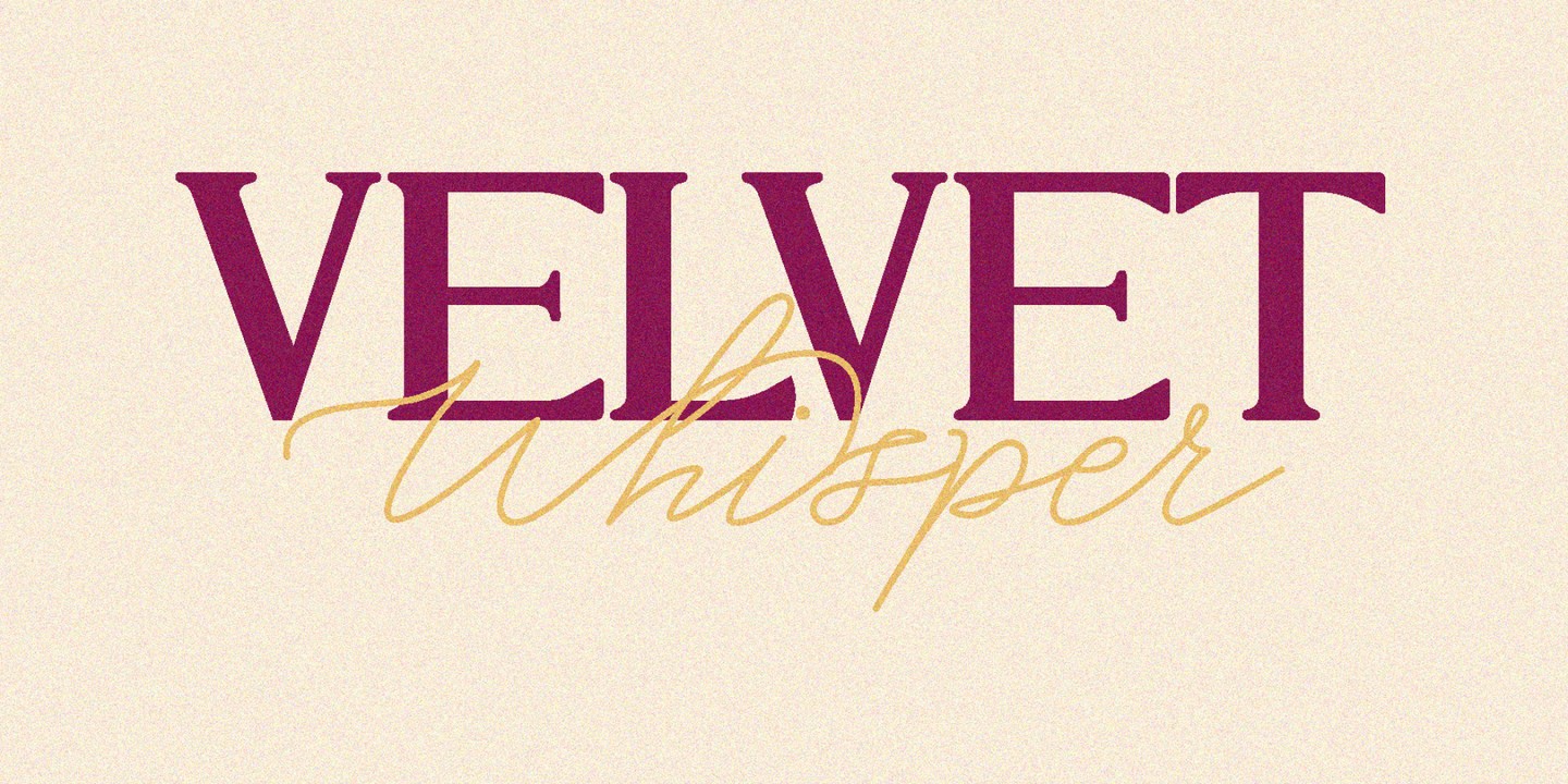 Schriftart HT Velvet Whisper