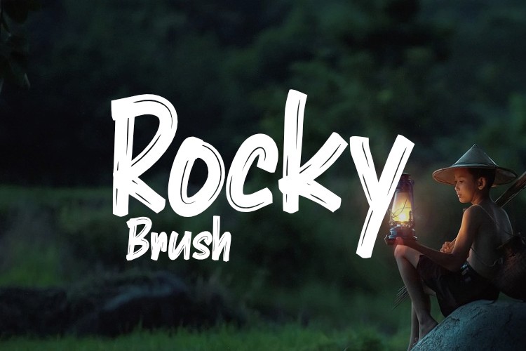 Schriftart Rocky Brush