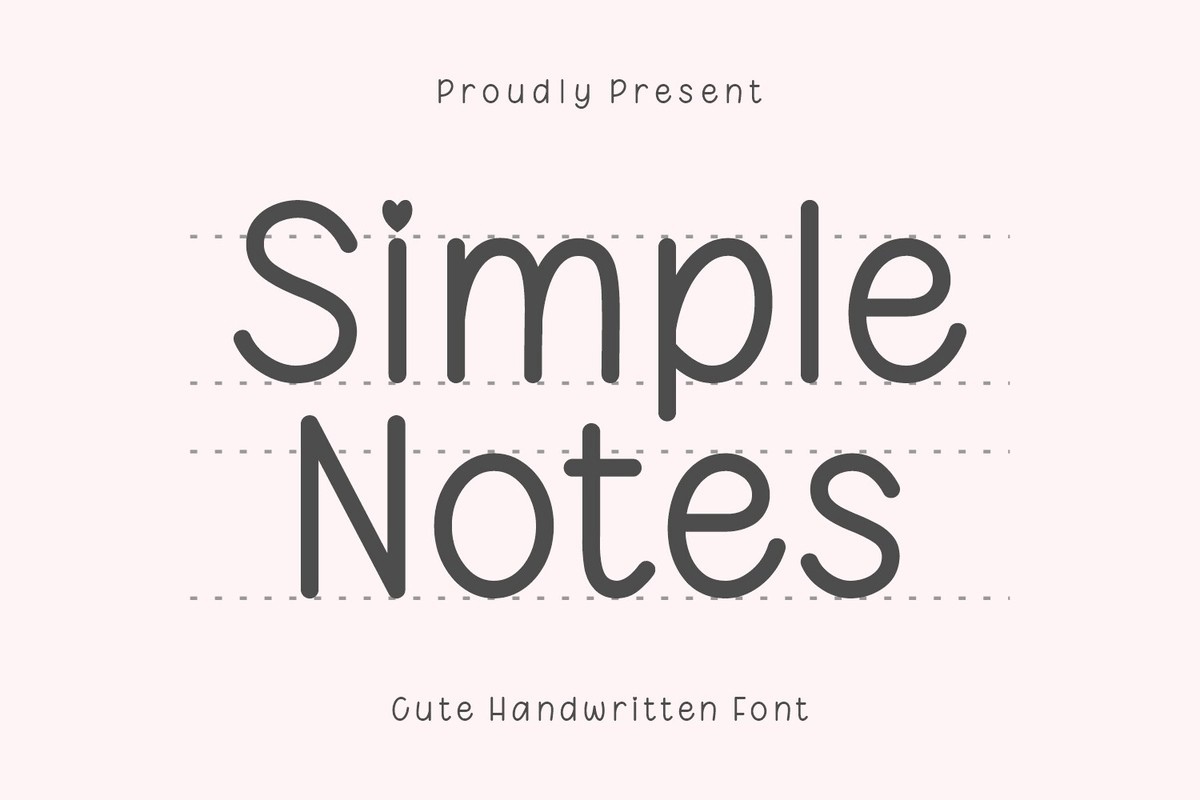 Schriftart Simple Notes