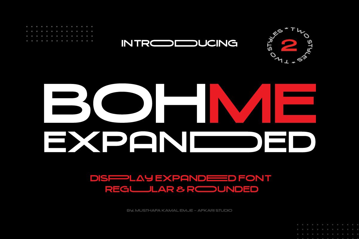 Schriftart Bohme Expanded