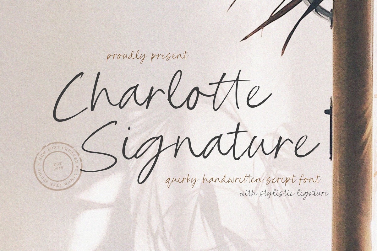 Schriftart Charlotte Signature