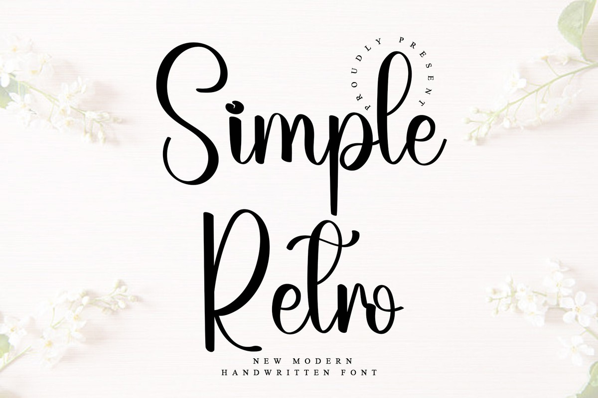 Schriftart Simple Retro