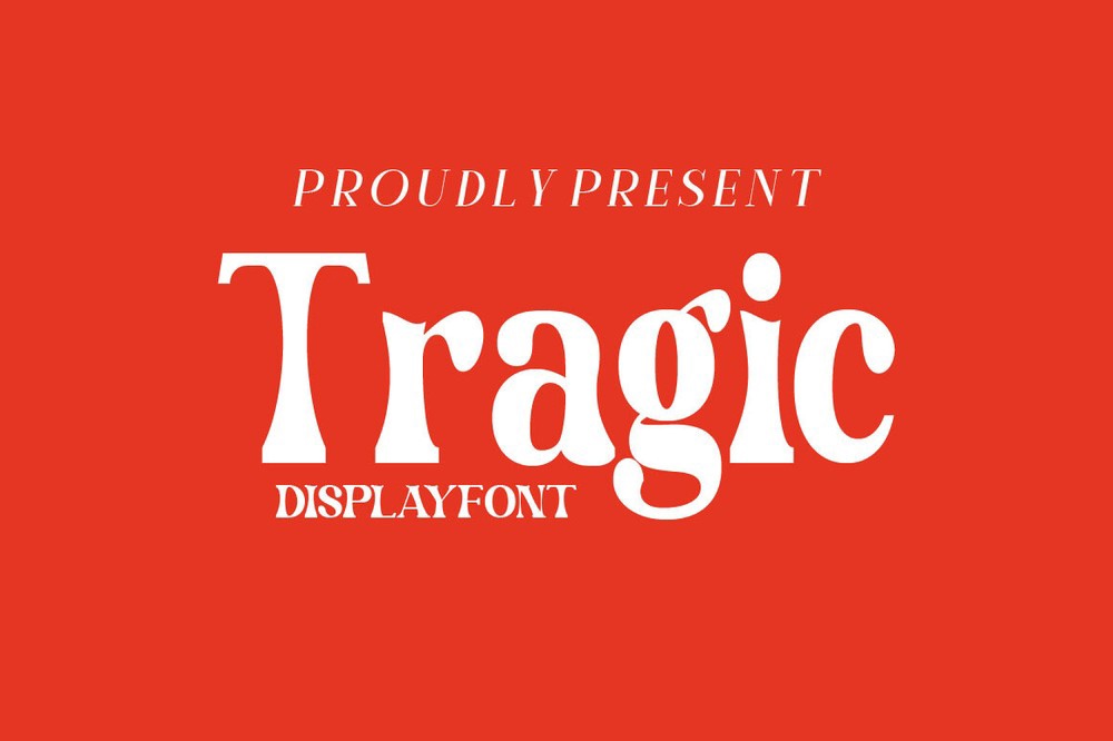 Schriftart Tragic