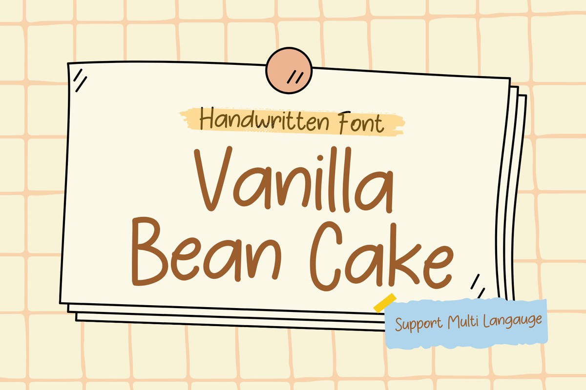 Schriftart Vanilla Bean Cake