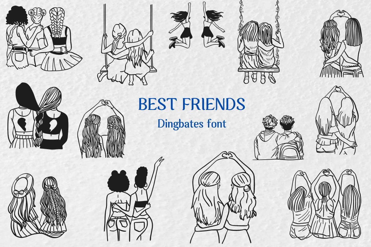 Schriftart Best Friends