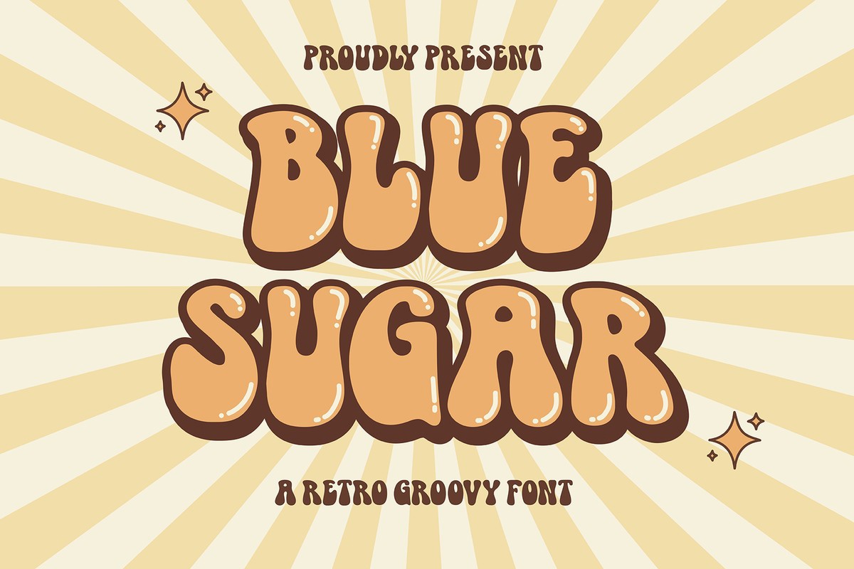 Schriftart Blue Sugar Groovy