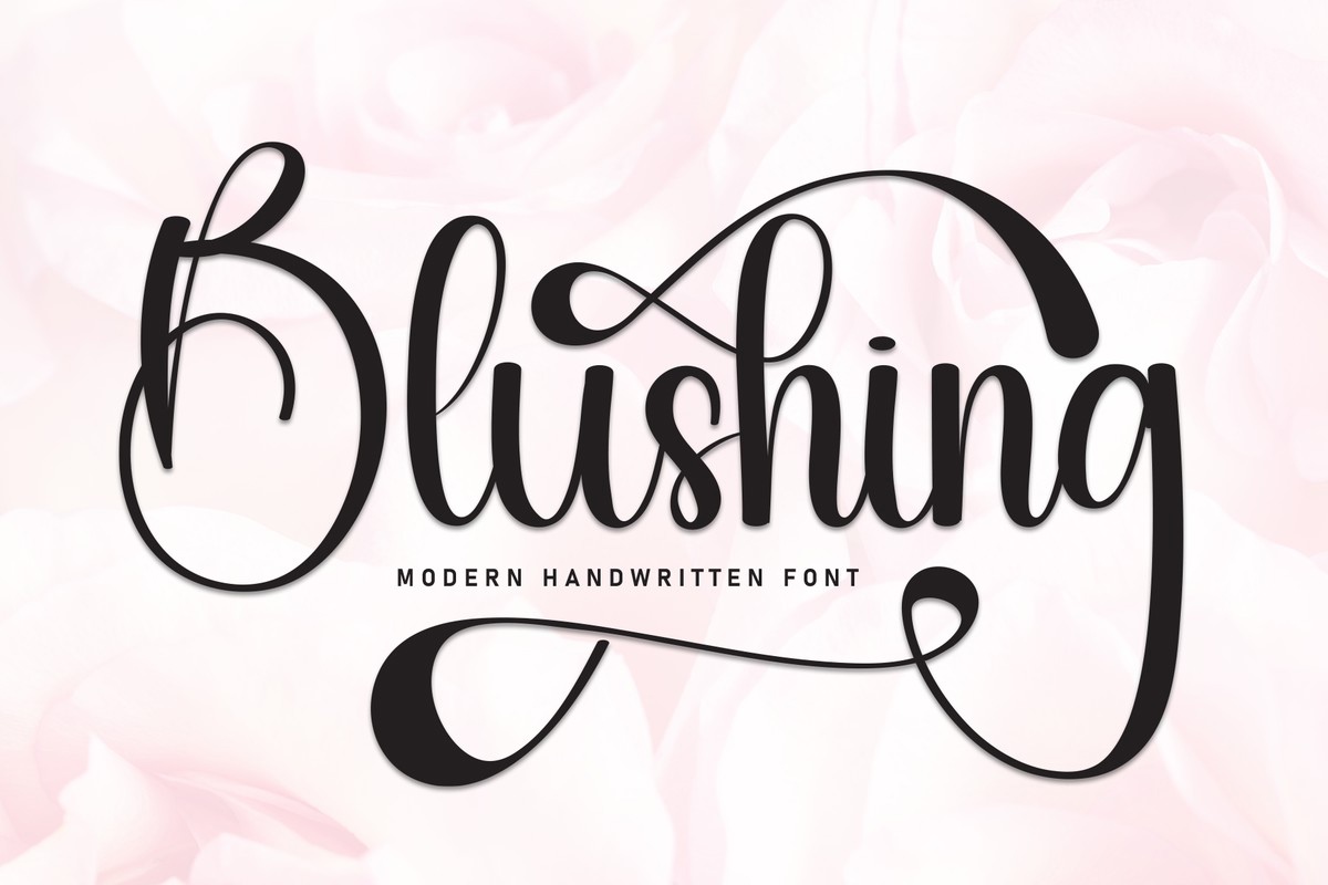 Schriftart Blushing