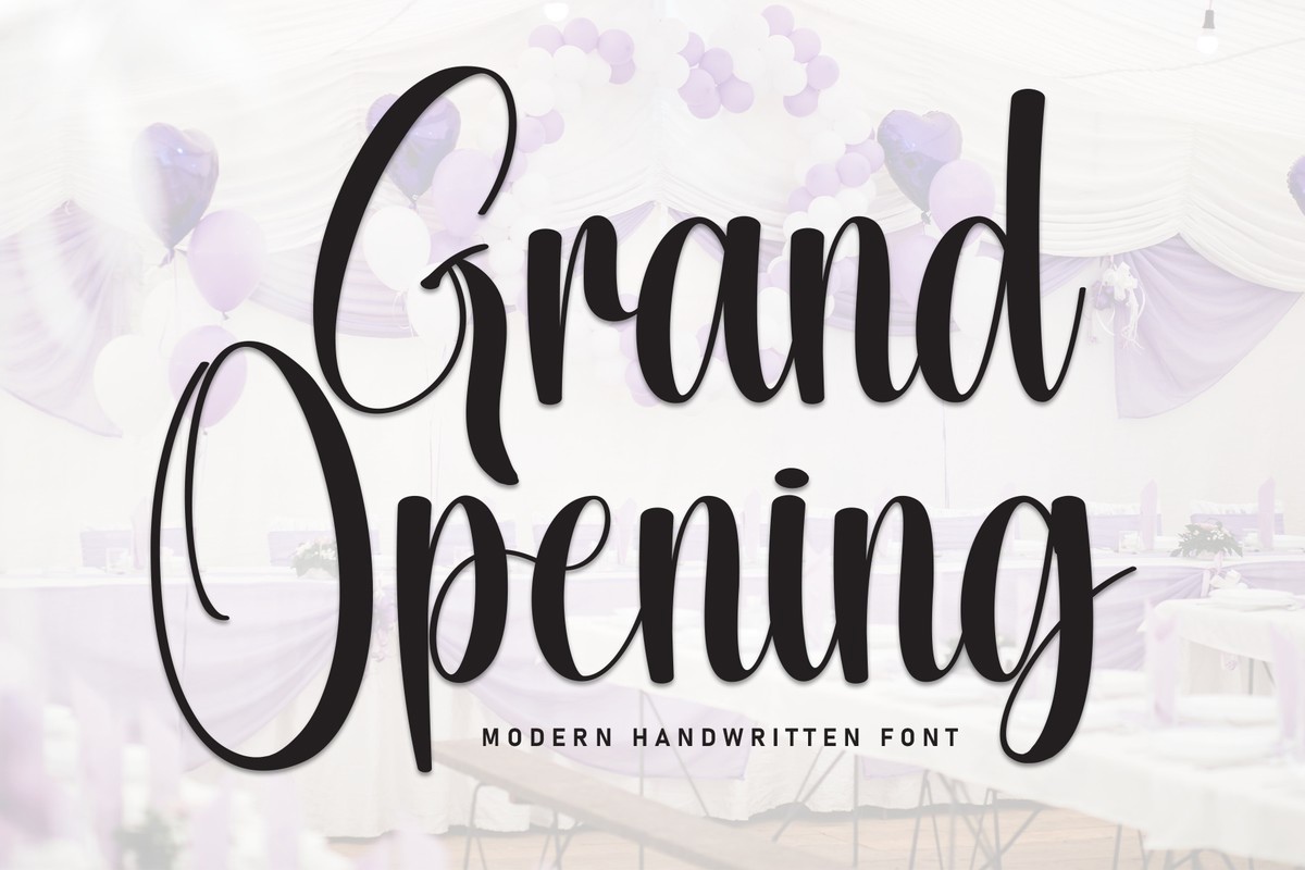 Schriftart Grand Opening