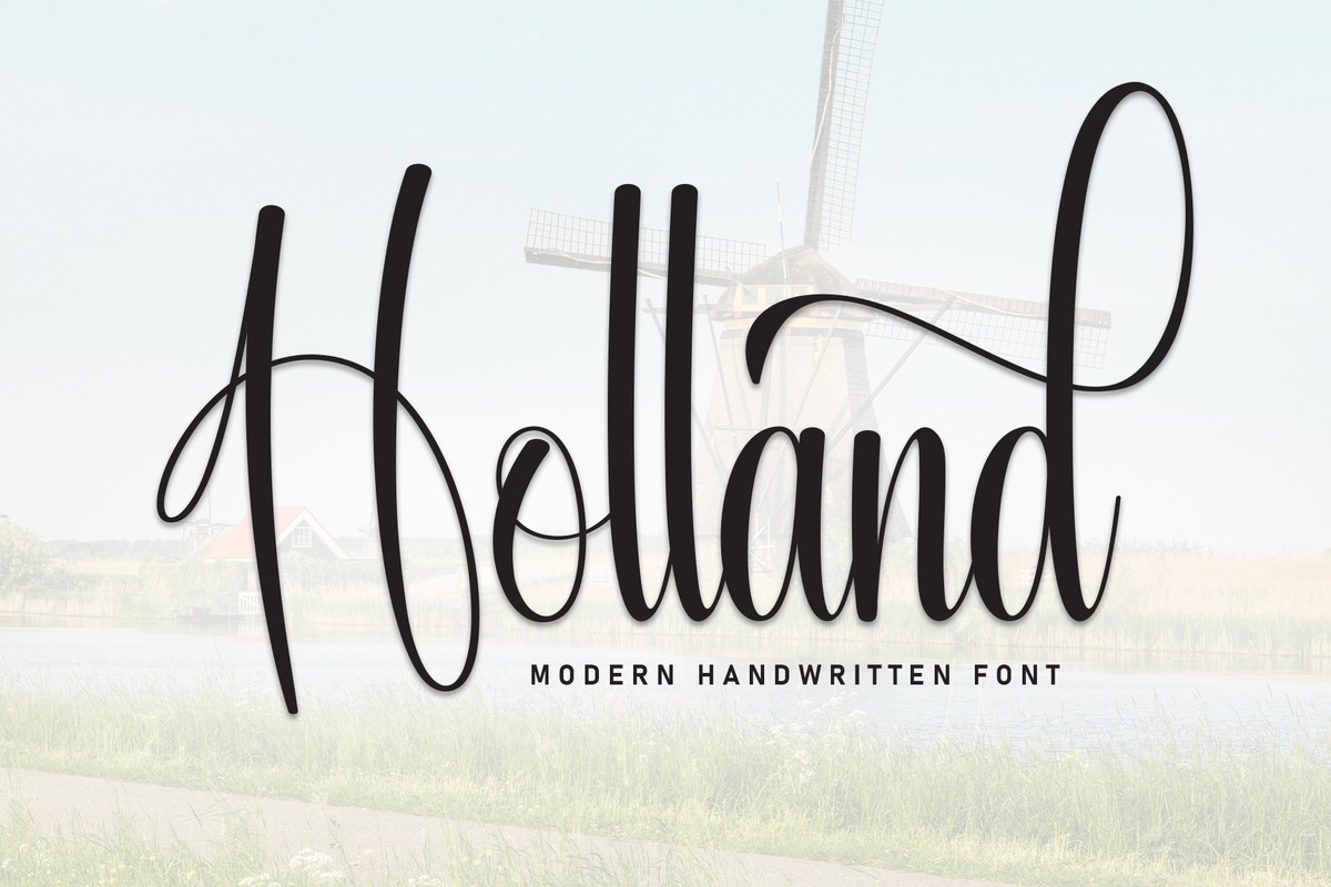 Schriftart Holland