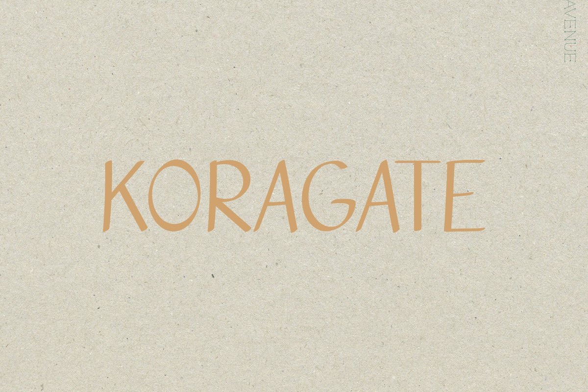 Schriftart Koragate