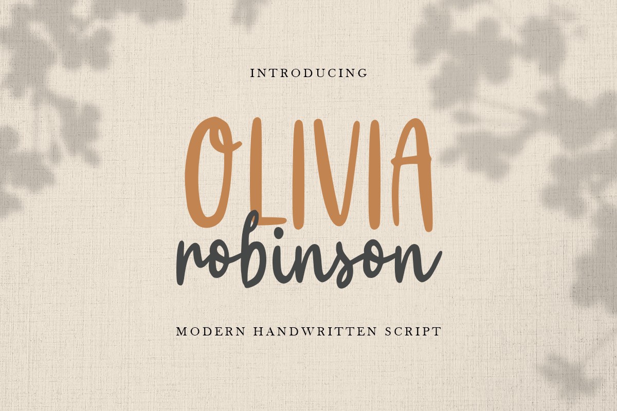 Schriftart Olivia Robinson