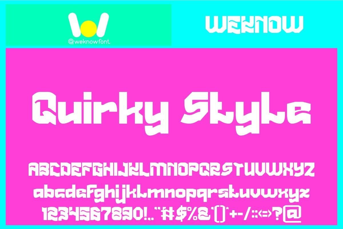 Schriftart Quirky Style