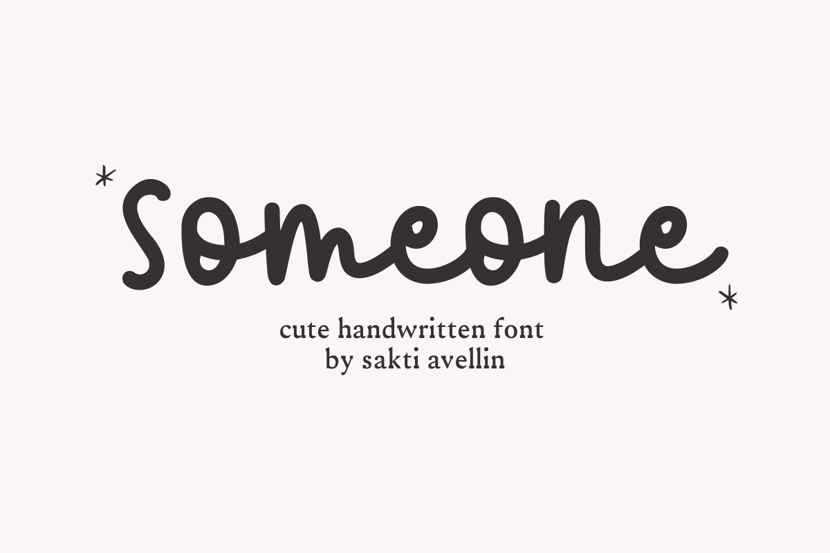 Schriftart Someone