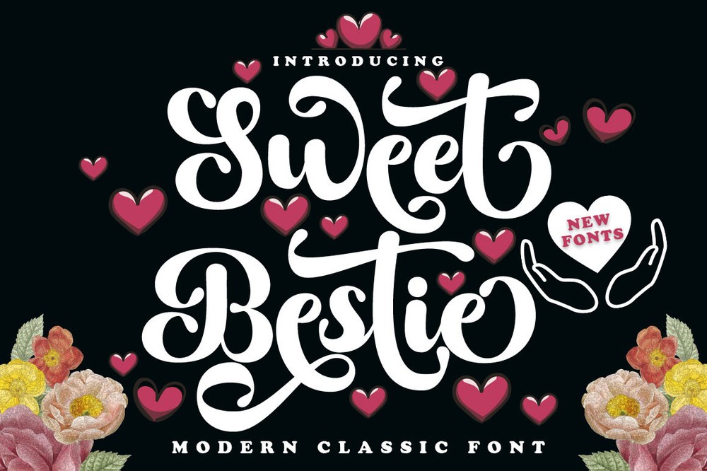 Schriftart Sweet Bestie Script