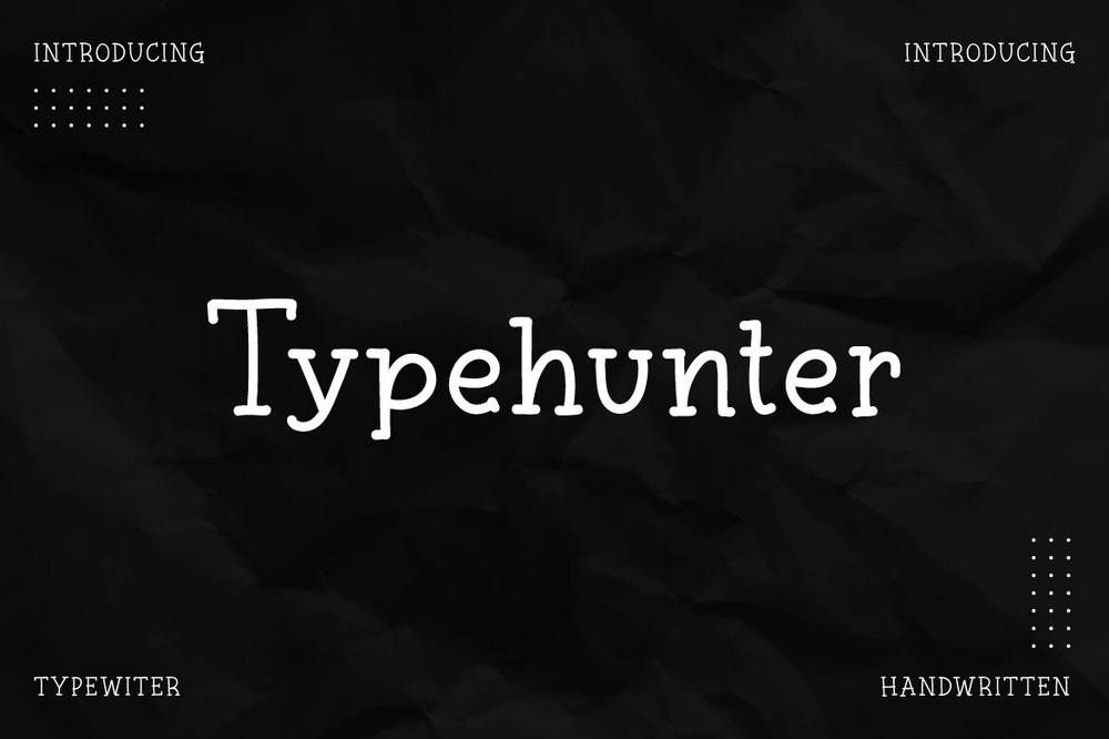 Schriftart Typehunter