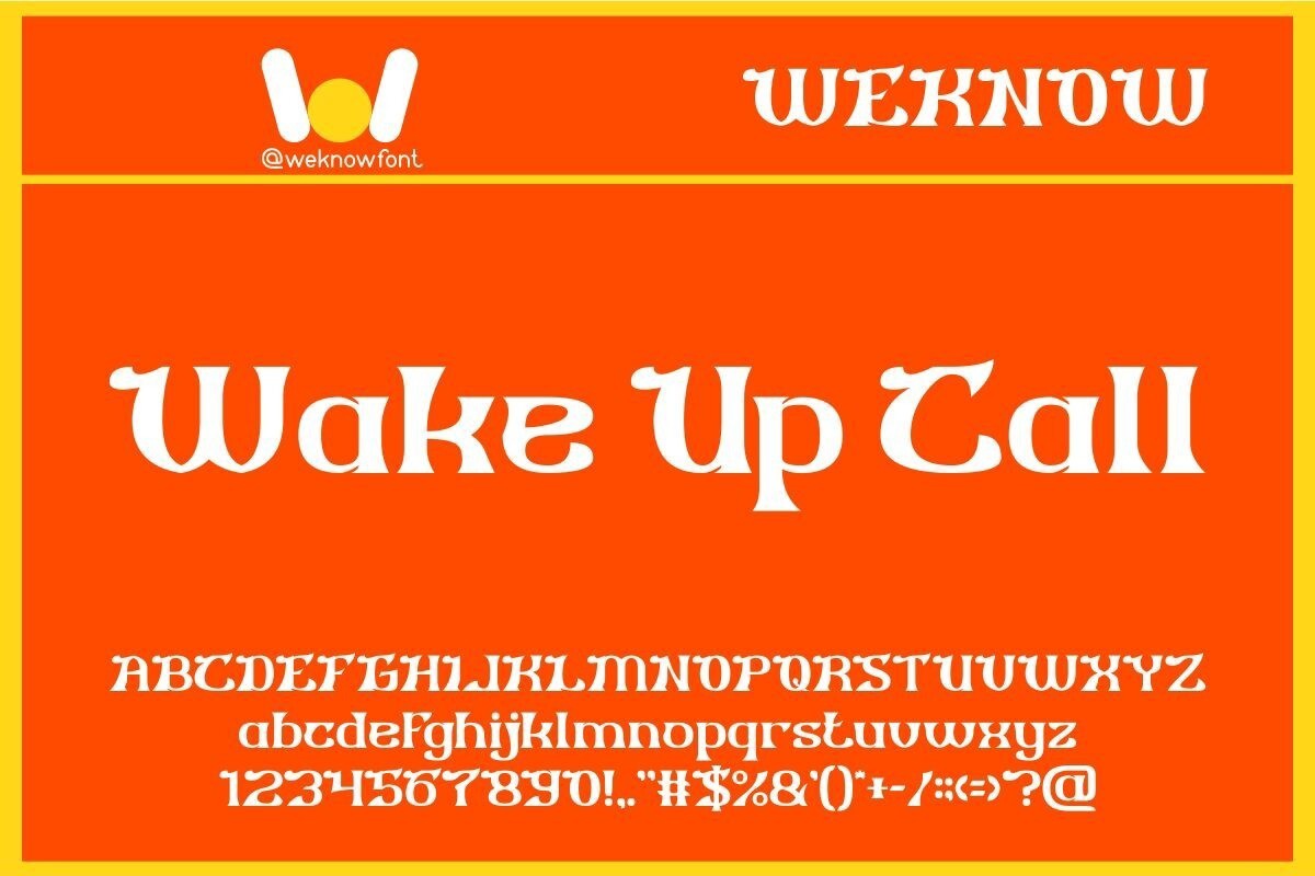 Schriftart Wake Up Call