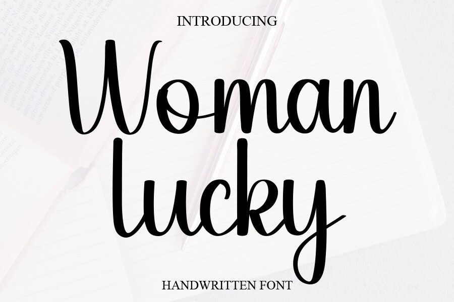 Schriftart Woman Lucky