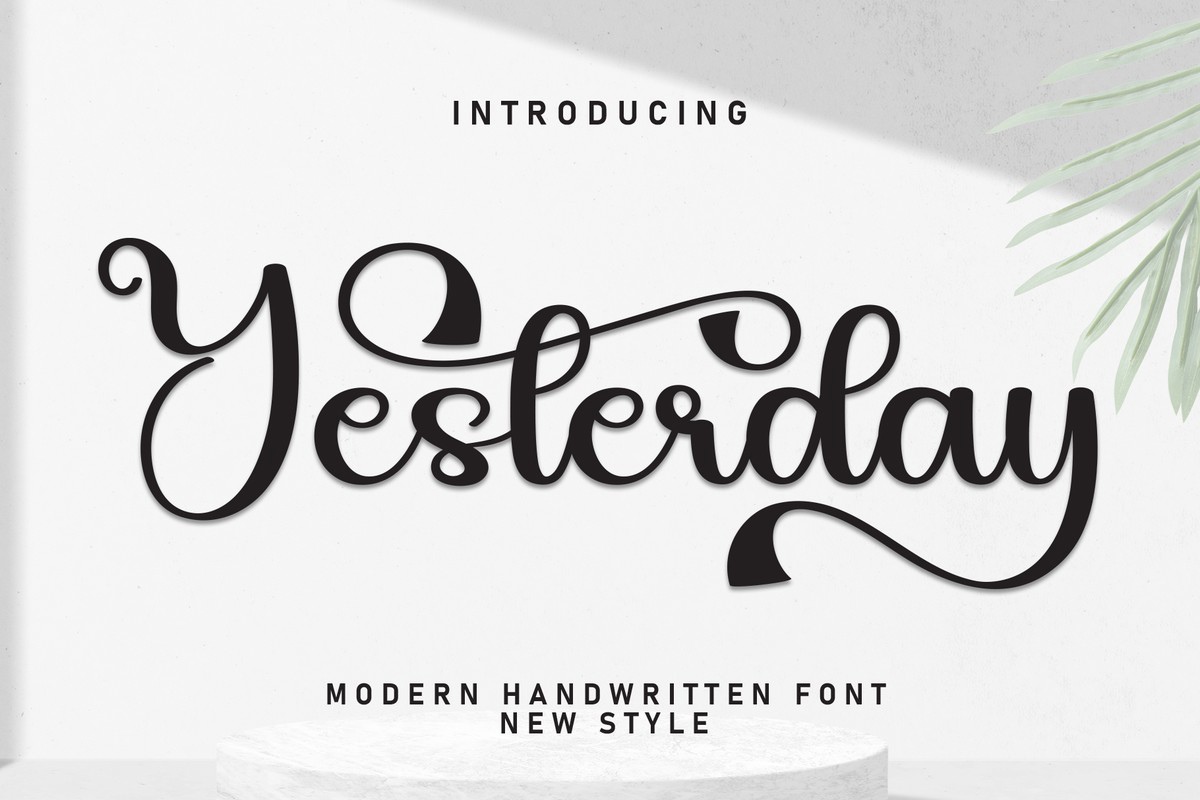 Schriftart Yesterday