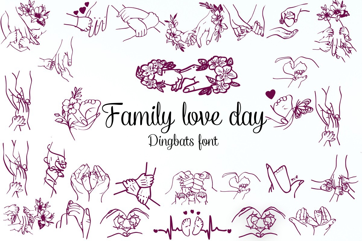 Schriftart Family Love Day