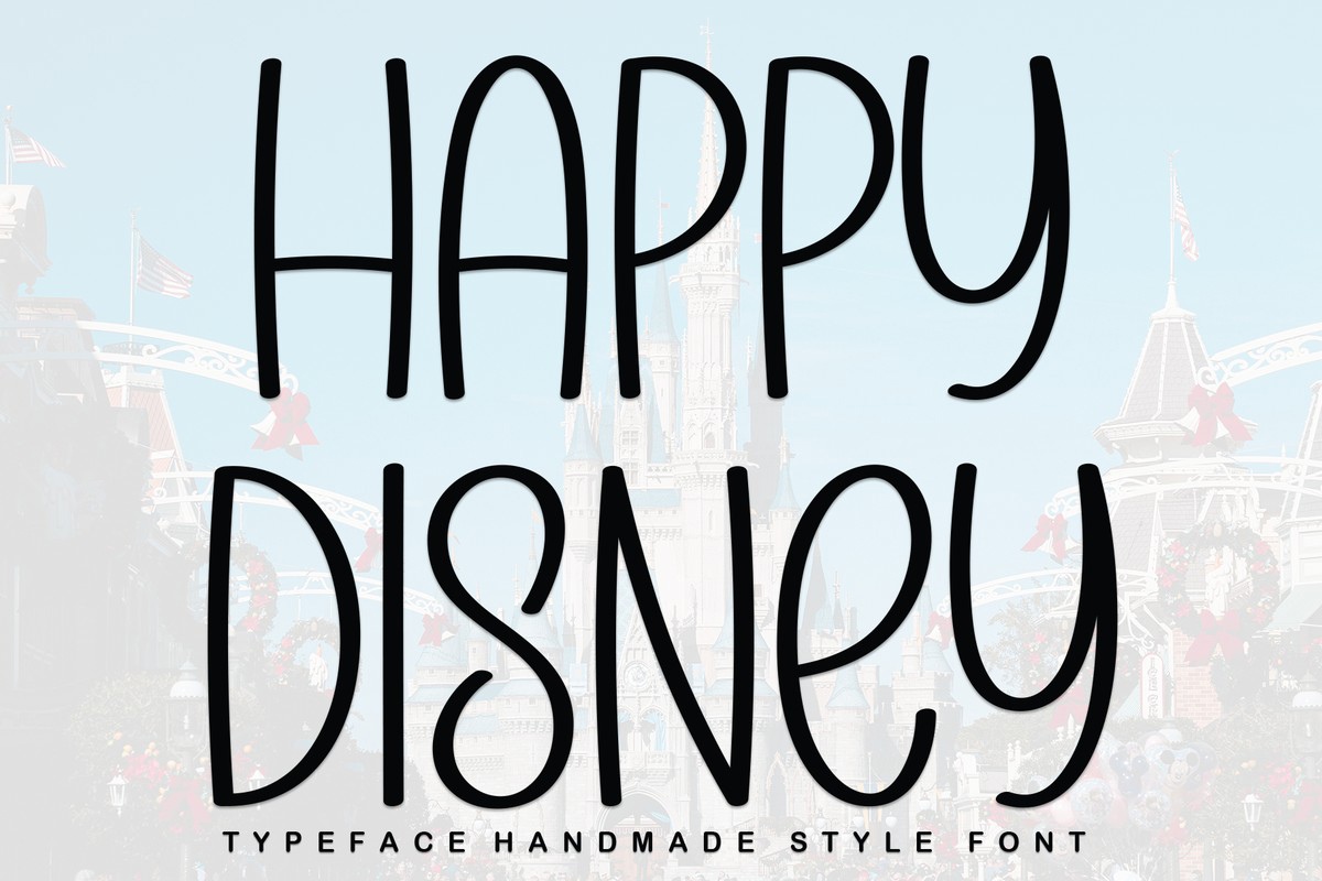 Schriftart Happy Disney