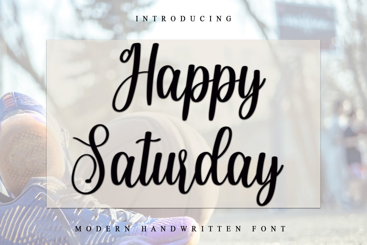 Schriftart Happy Saturday