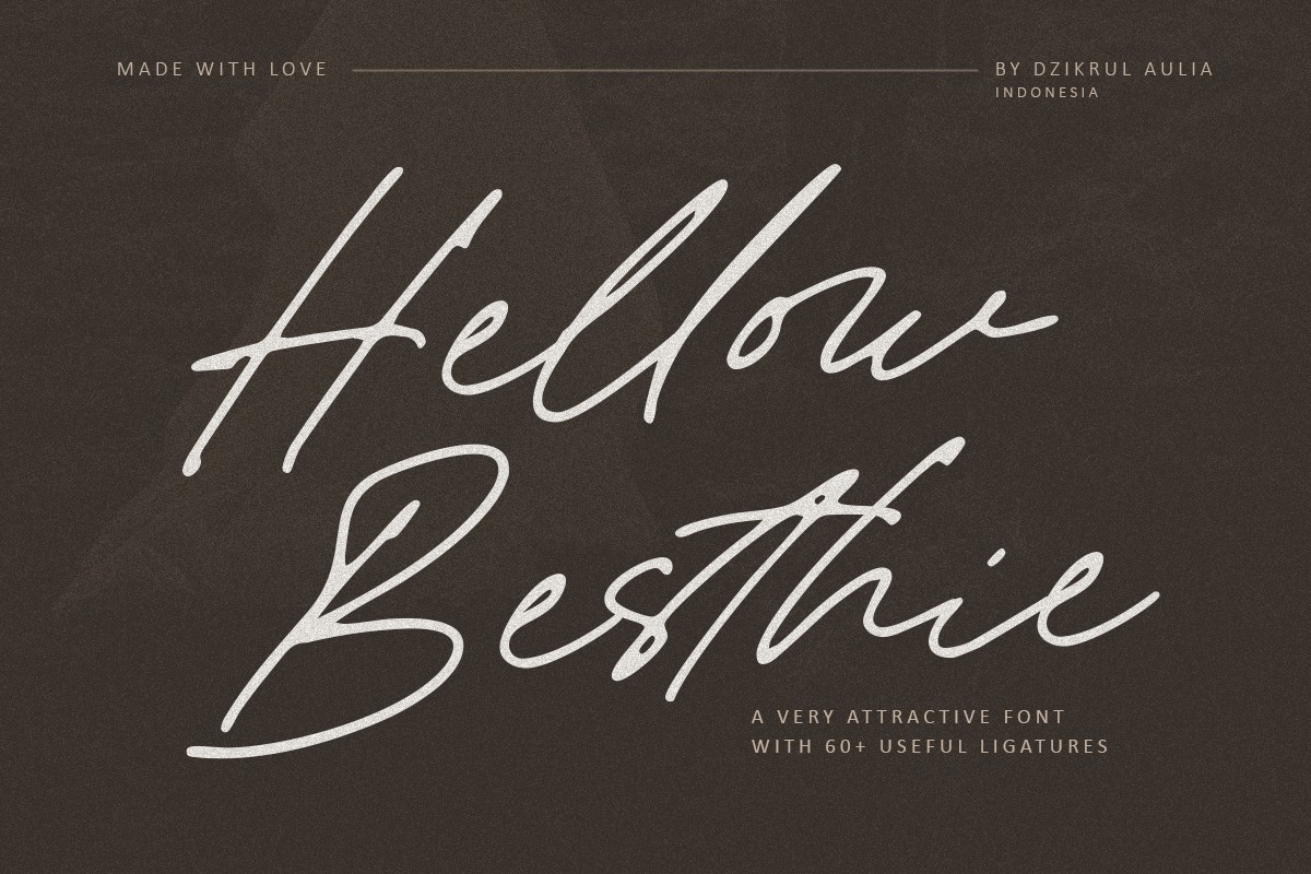 Schriftart Hellow Besthie