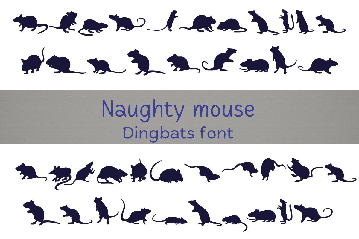 Schriftart Naughty Mouse