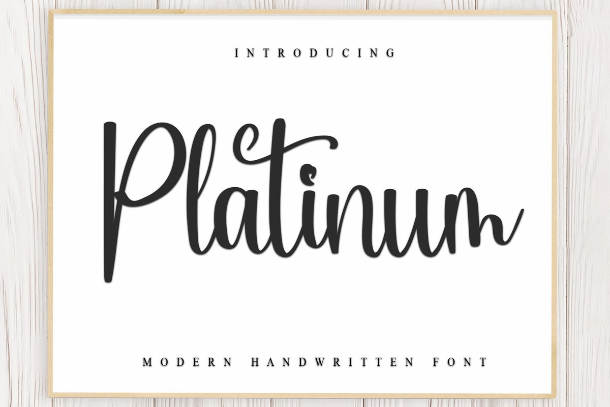 Schriftart Platinum