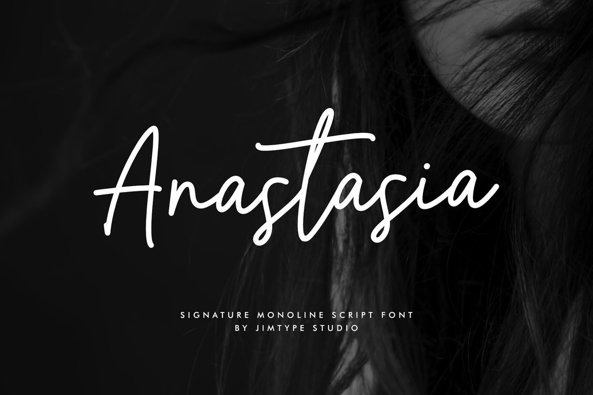 Schriftart Anastasia Script