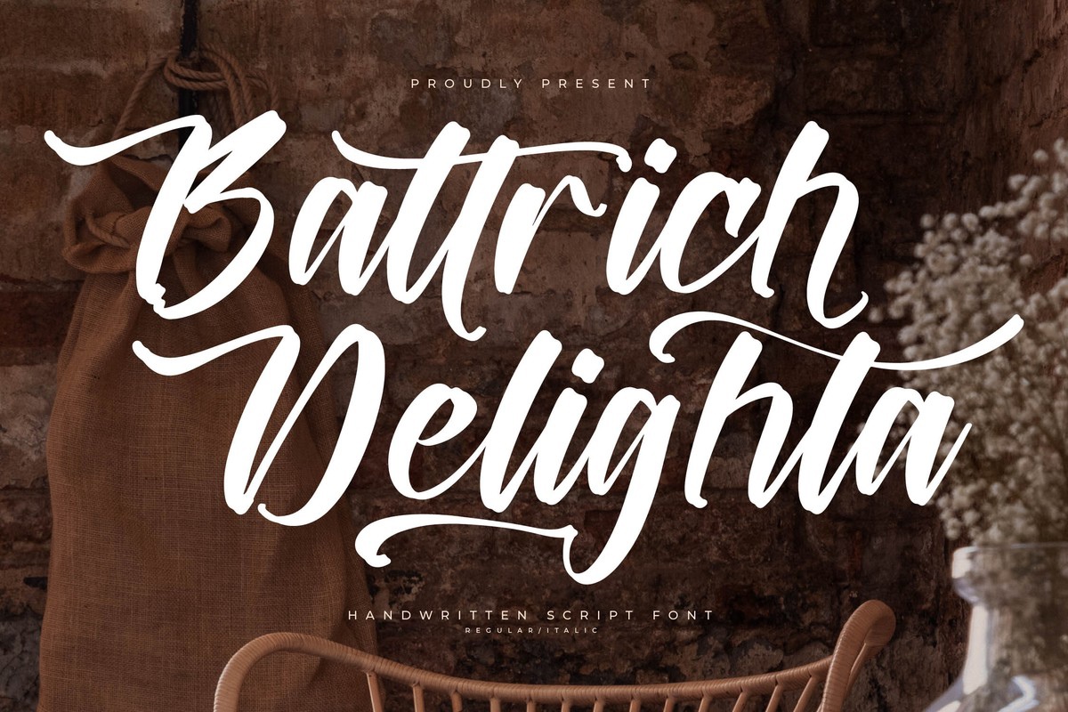 Schriftart Battrich Delighta