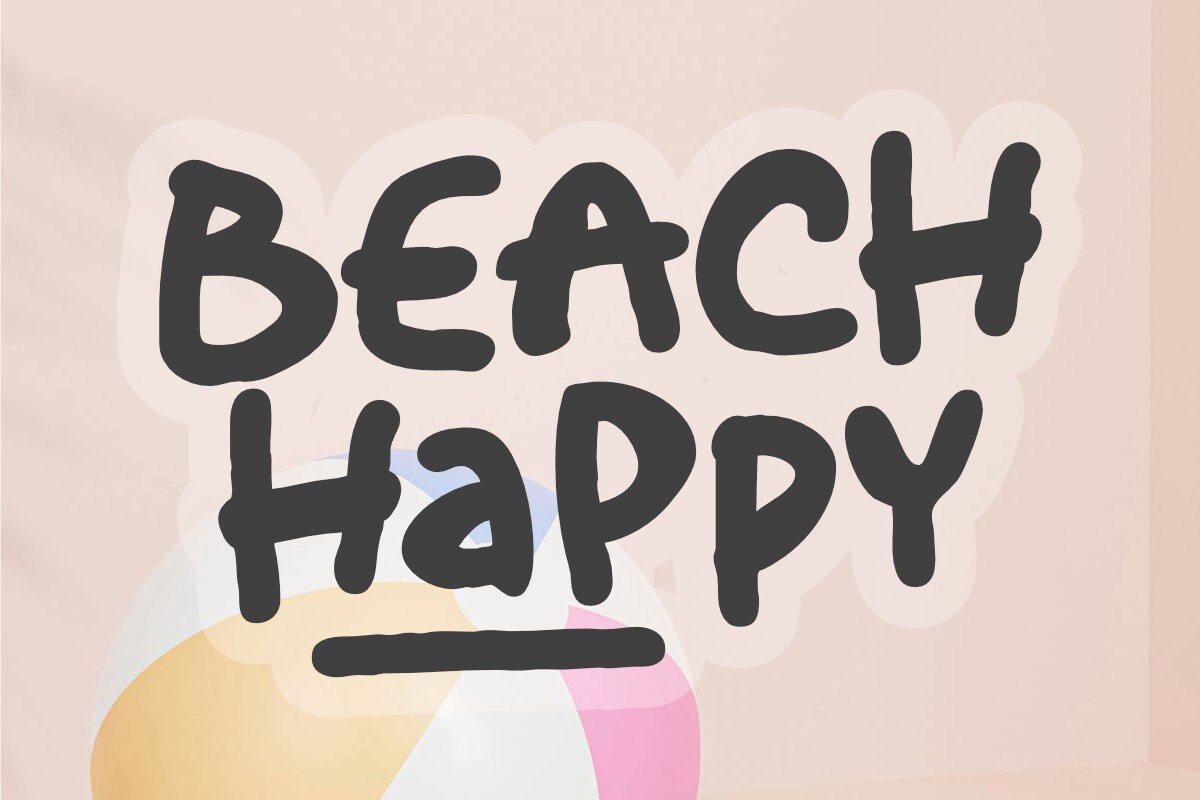 Schriftart Beach Happy