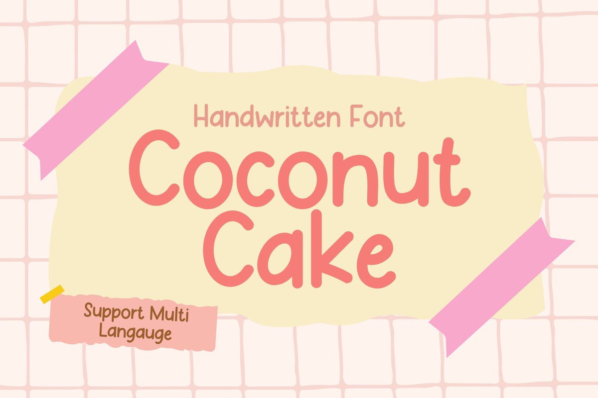 Schriftart Coconut Cake