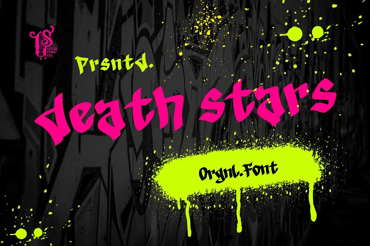 Schriftart Death Stars