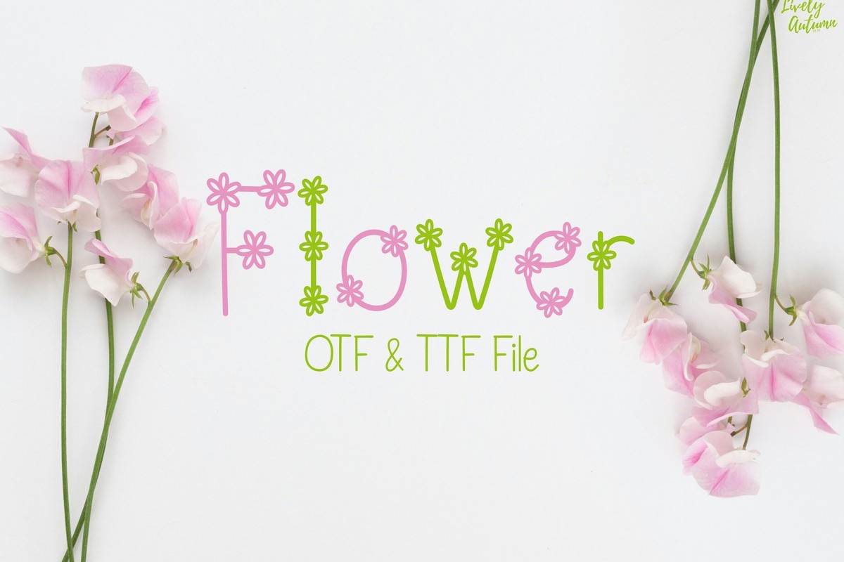 Schriftart Flower